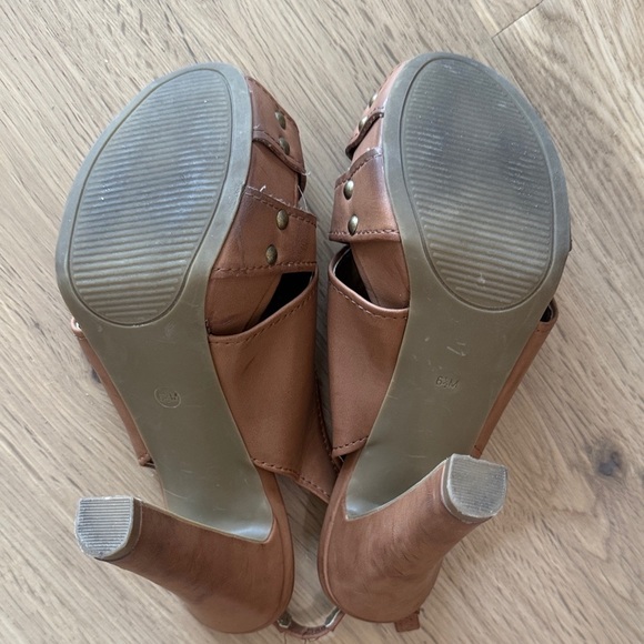 Guess Brown Crisscross Slingback Heels | Women’s Size 6.5 - Picture 6 of 6